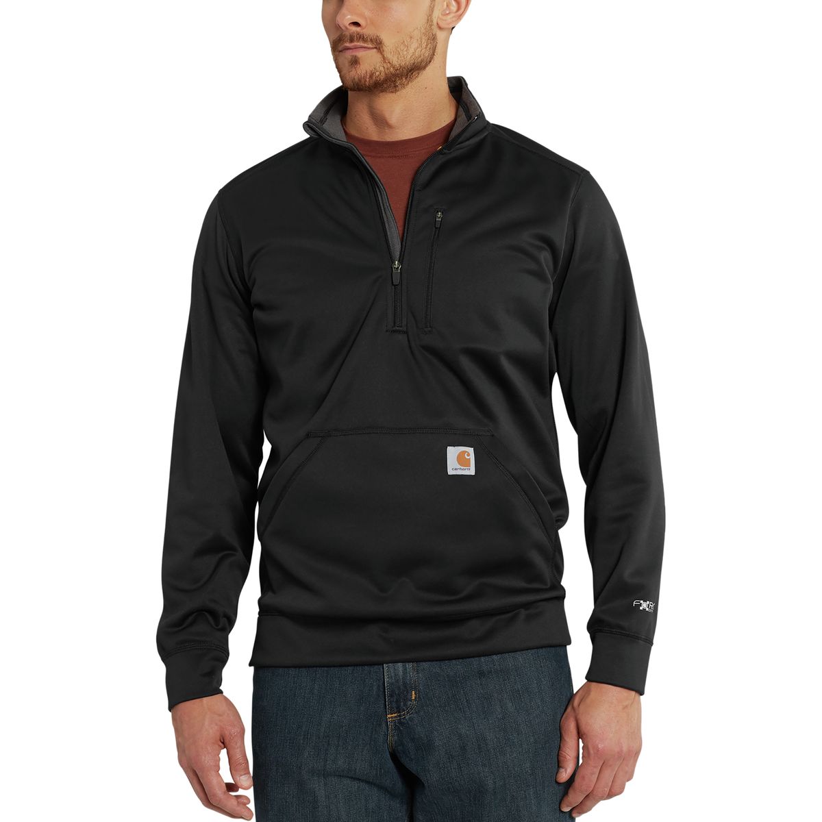 Mock Neck Half-Zip Sweatshirt 