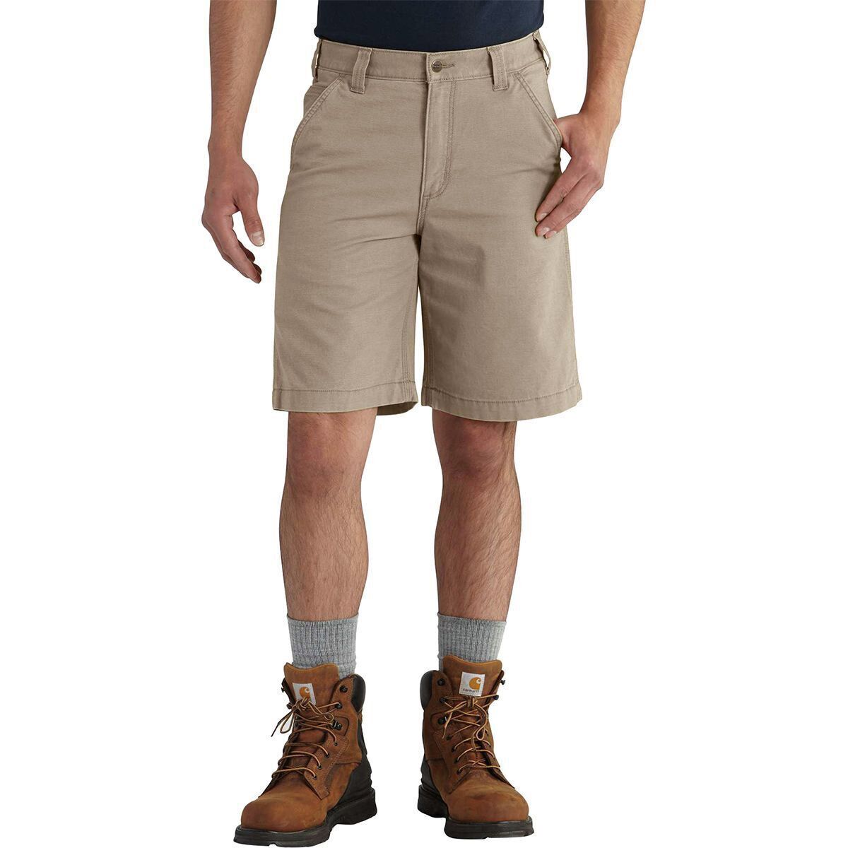 Image of Carhartt Relaxed 10in Rigby Dungaree Short - Men's Tan, 34