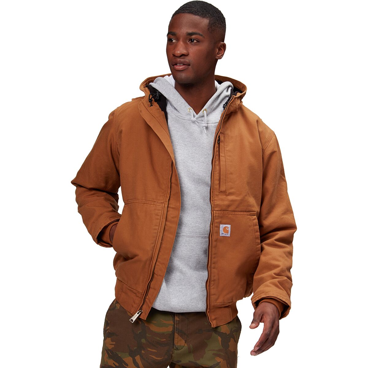 CARHARTT Hooded Jacket: Jacket, Men's, Jacket Garment, S,