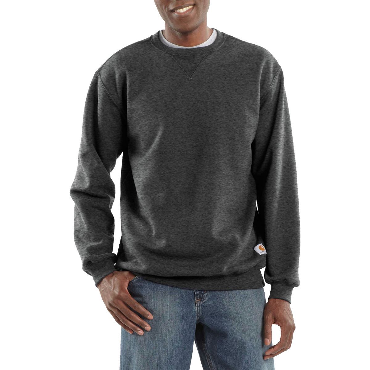 Image of Carhartt Midweight Crewneck Sweatshirt - Men's Carbon Heather, XL