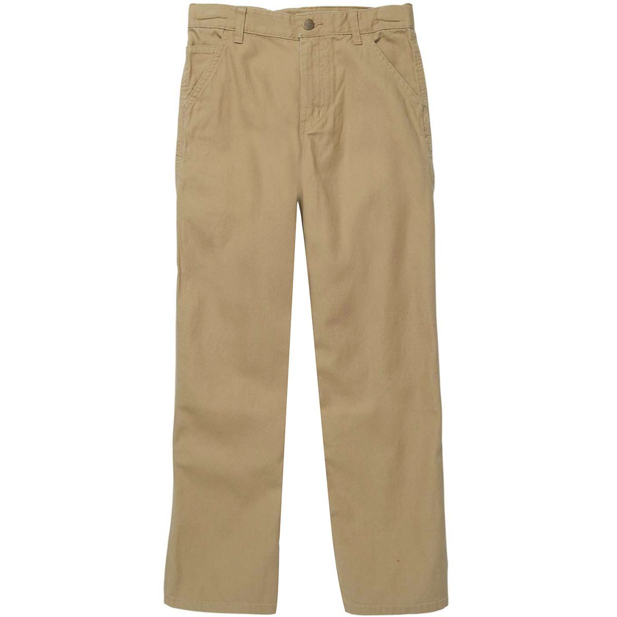 Carhartt Canvas Work Dungaree Pant - Boys' Dark Tan, 8