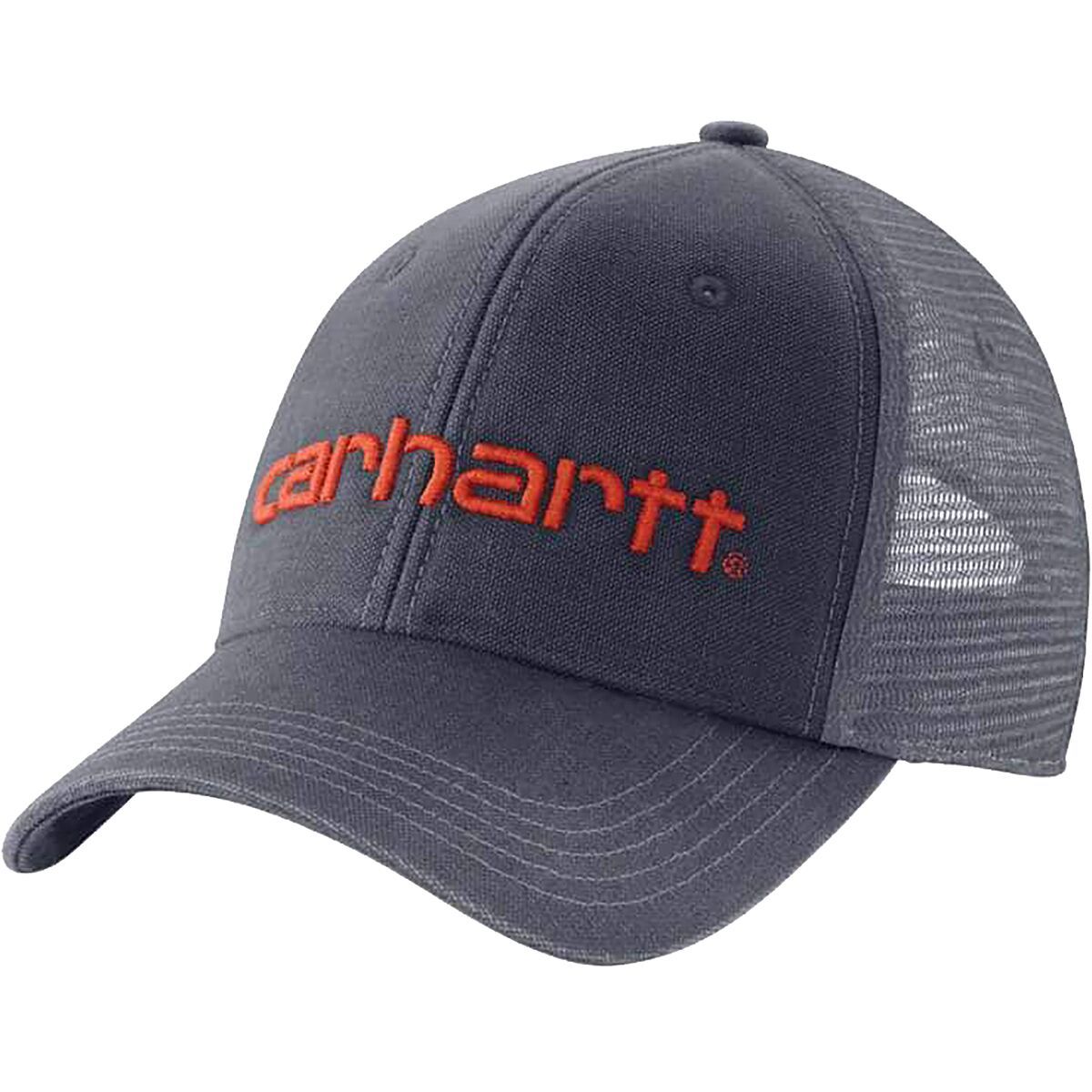 Carhartt Canvas Mesh-Back Logo Graphic Cap Bluestone, One Size