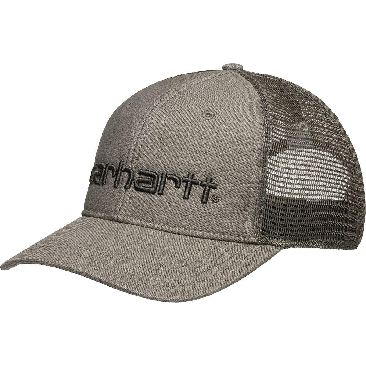 Carhartt Canvas Mesh-Back Logo Graphic Cap Light Brown, One Size