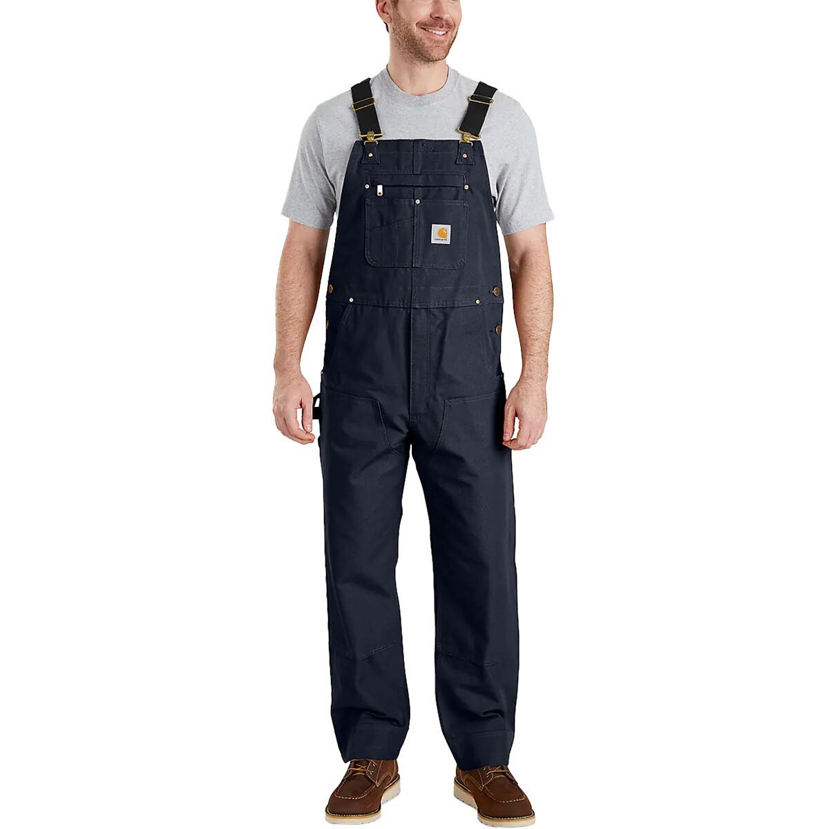 Image of Carhartt R01 Duck Bib Overall Pant - Men's Navy, 34x30