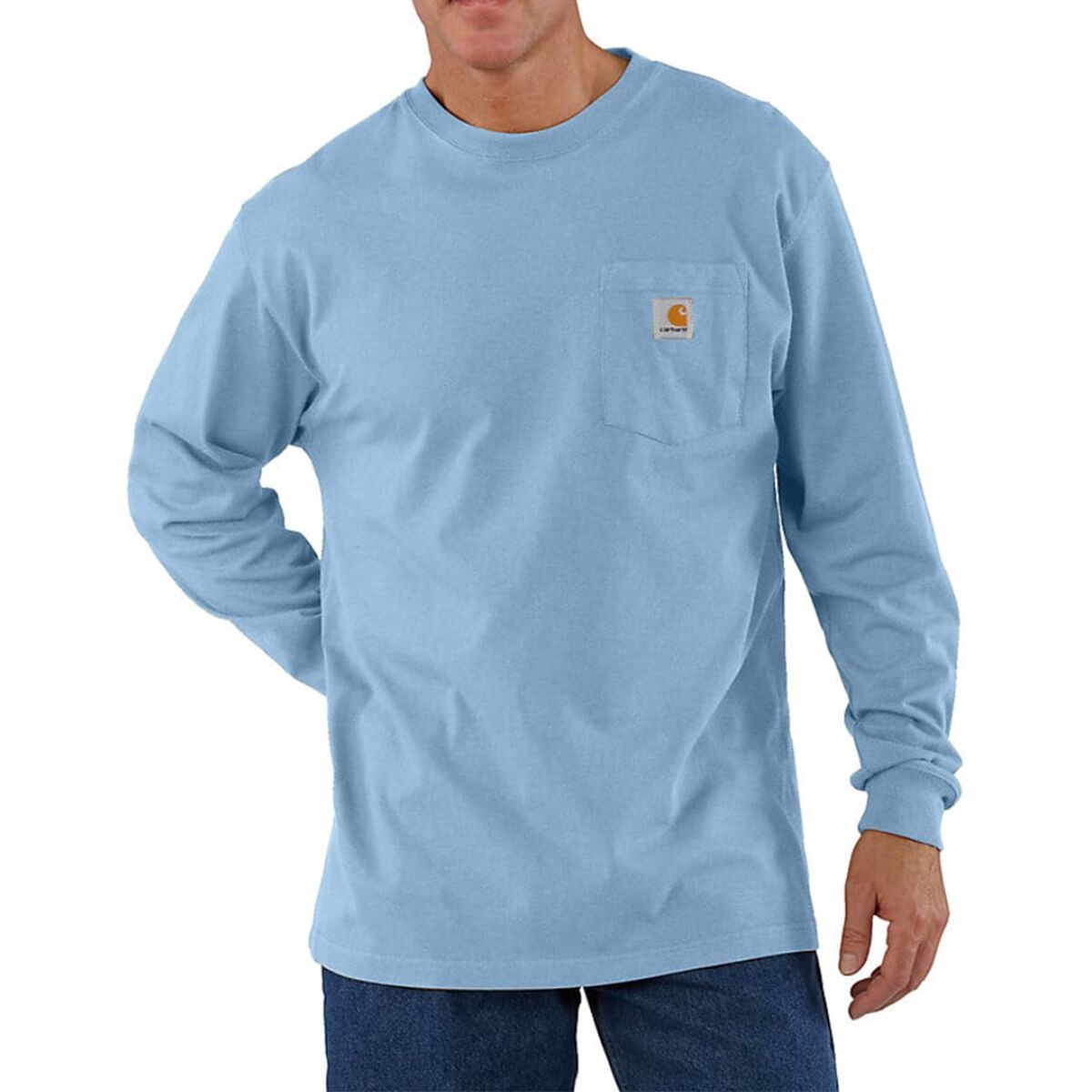 Carhartt Workwear Pocket Long-Sleeve T-Shirt - Men's Alpine Blue Heather, M