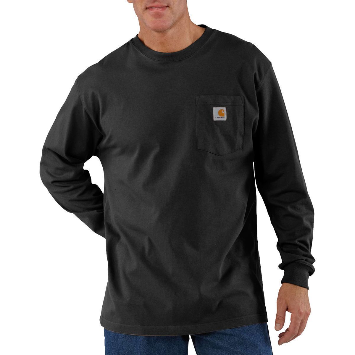 Image of Carhartt Workwear Pocket Long-Sleeve T-Shirt - Men's Black, XL