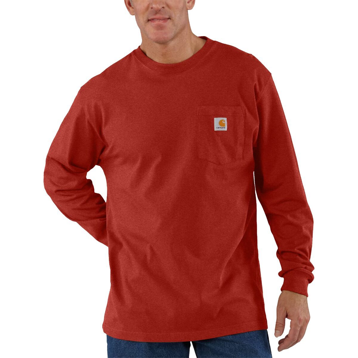 Carhartt Workwear Pocket Long-Sleeve T-Shirt - Men's Chili Pepper Heather, M
