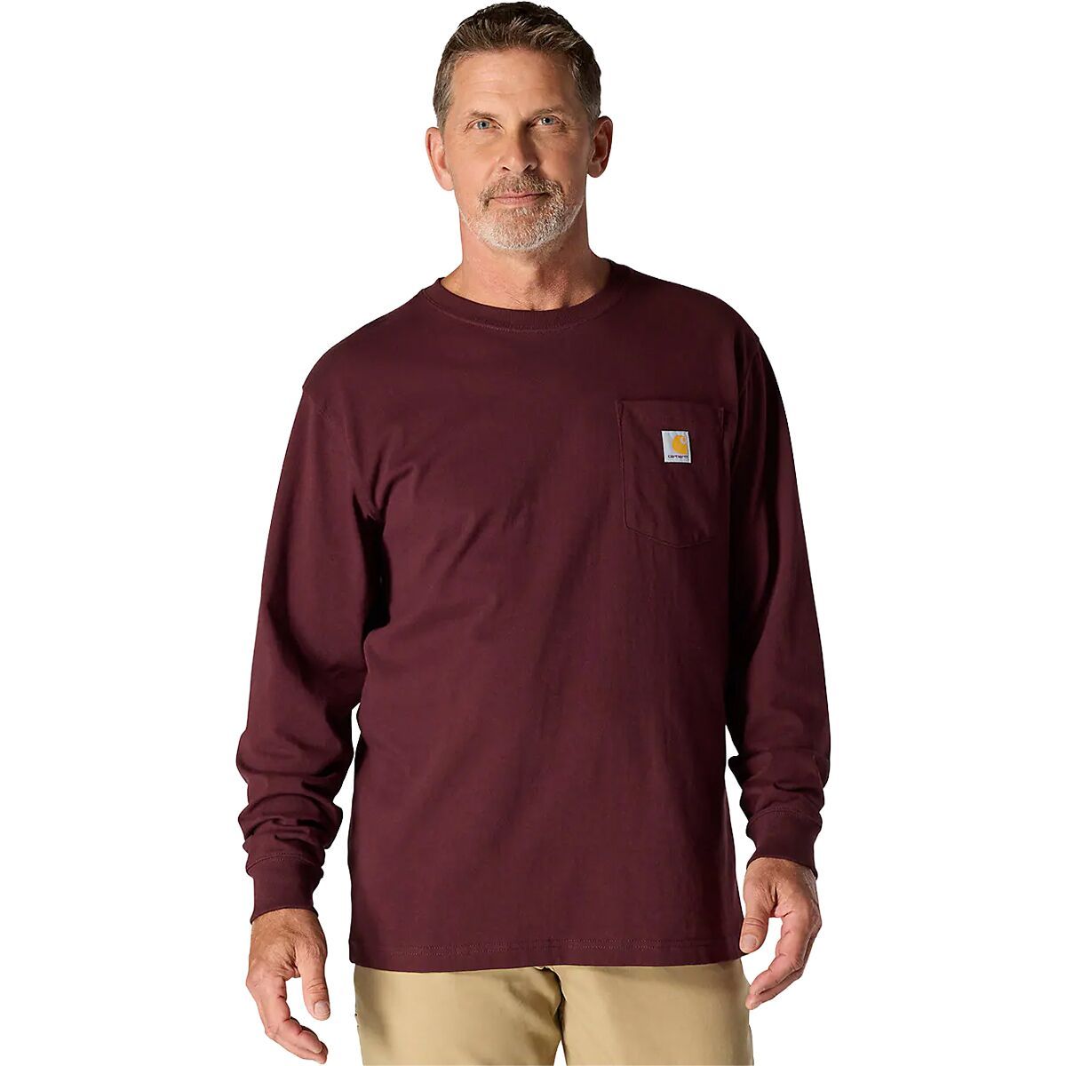 Image of Carhartt Workwear Pocket Long-Sleeve T-Shirt - Men's Port, M