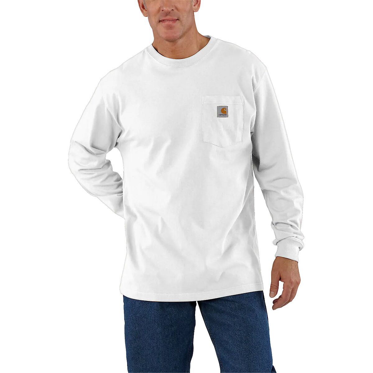 Image of Carhartt Workwear Pocket Long-Sleeve T-Shirt - Men's White, S