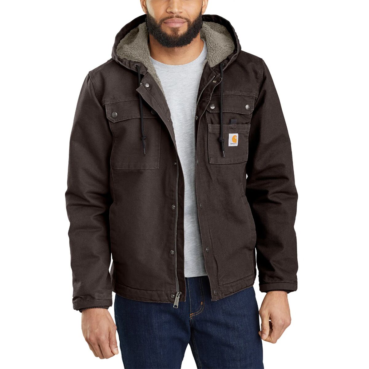 Image of Carhartt Bartlett Jacket - Men's Dark Brown, S