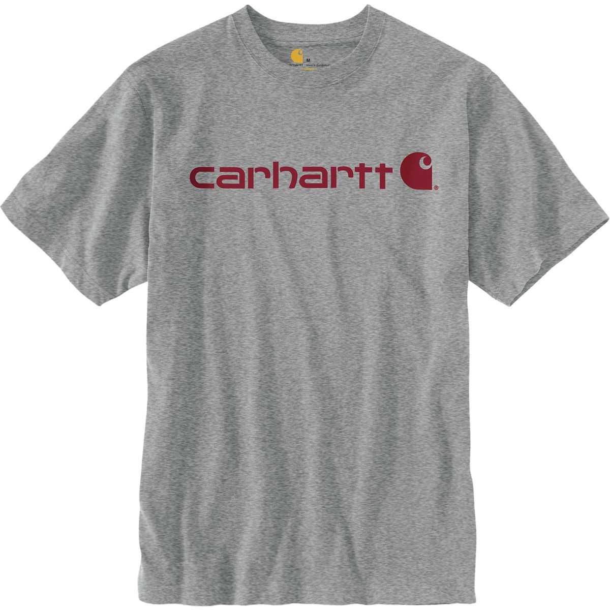 Carhartt Signature Logo Loose Fit Short-Sleeve T-Shirt - Men's Granite Heather, M
