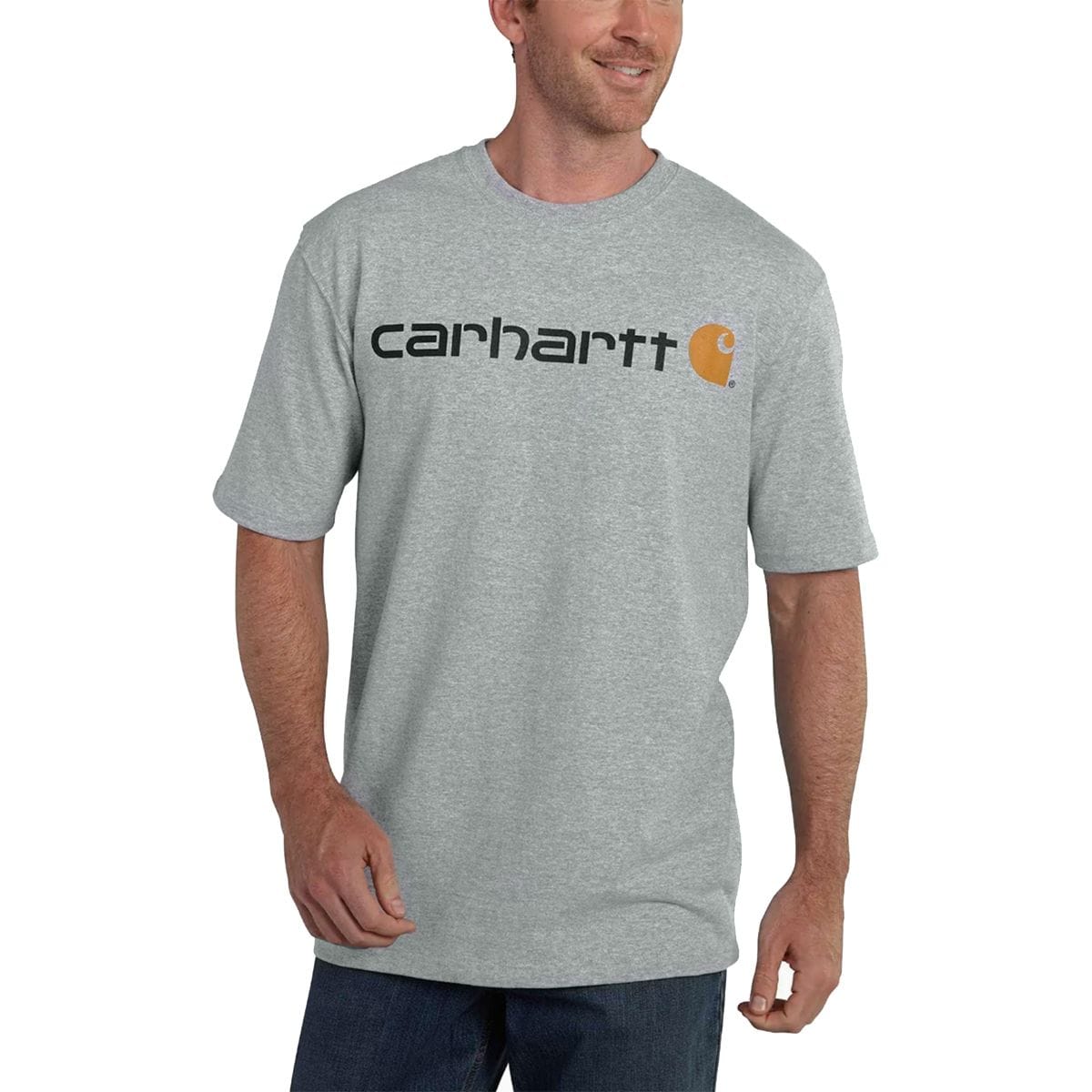 Carhartt Short-Sleeve - Loose Men\'s Logo - Fit T-Shirt Signature Clothing