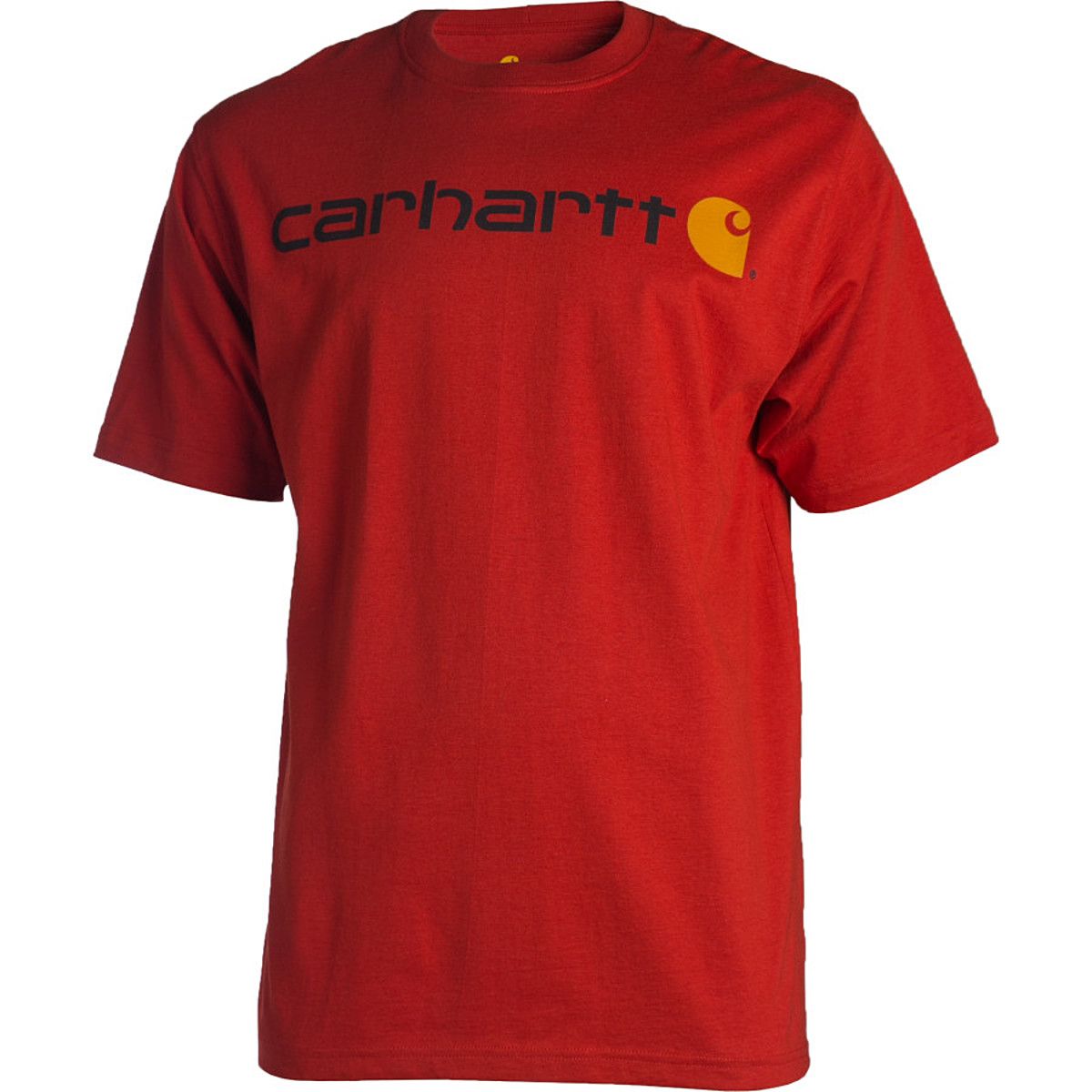 Carhartt Signature Logo Loose Fit Short-Sleeve T-Shirt - Men's Red Orange, XXL