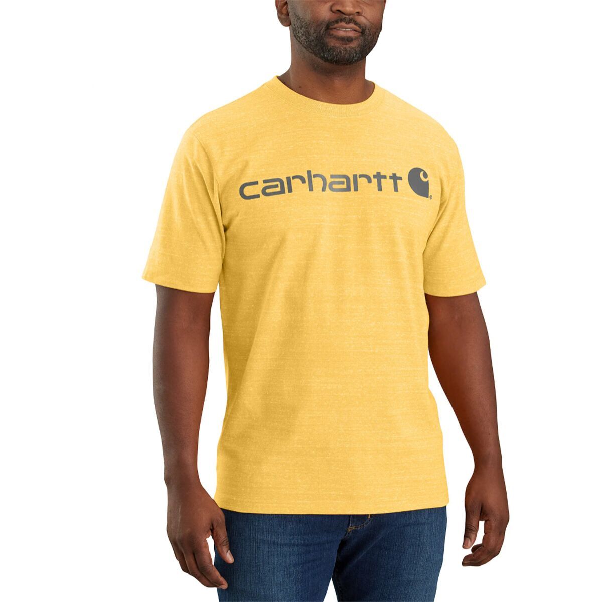 Carhartt Signature Logo Loose Fit Short-Sleeve T-Shirt - Men's Sundance Snow Heather, XL