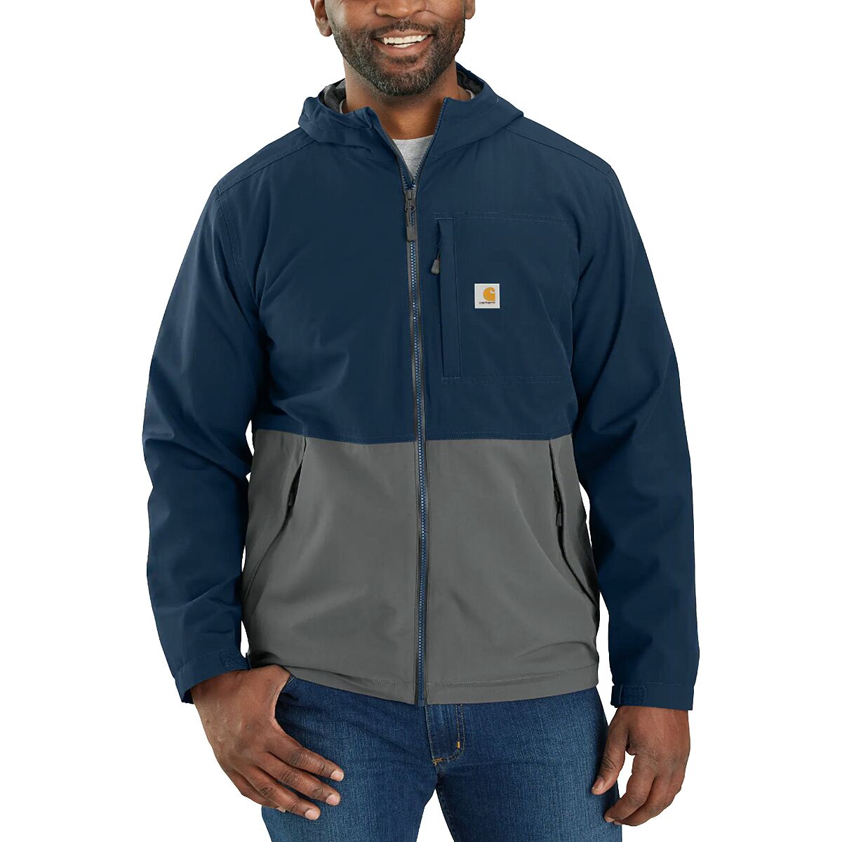 Carhartt Men's Storm Defender Loose Fit Midweight Utility Jacket -Navy/Bluestone-S