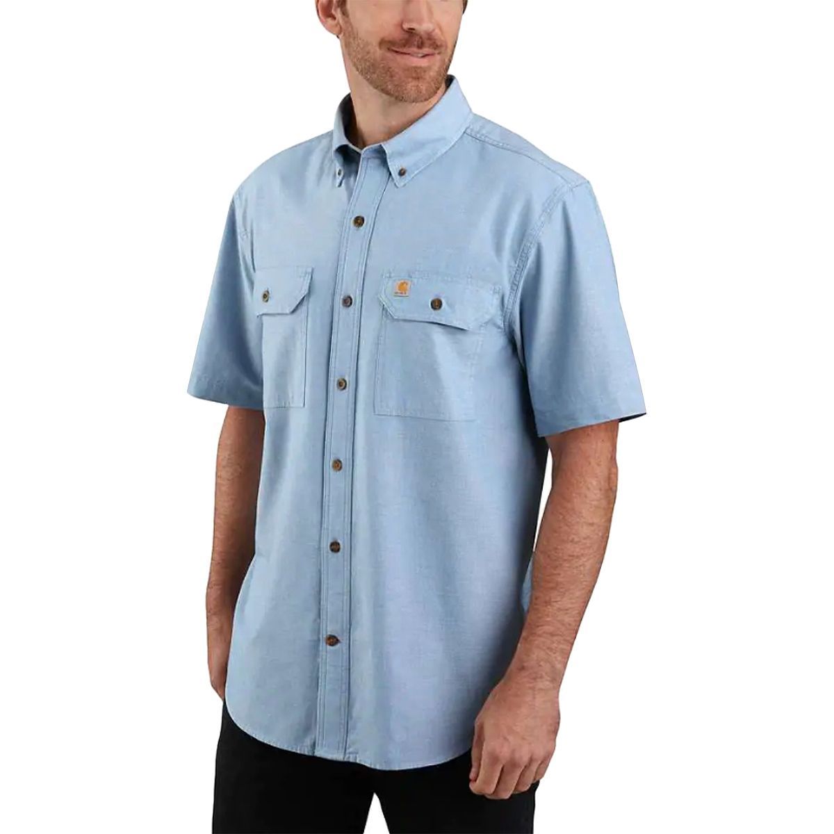 Image of Carhartt TW369 Original Fit Shirt - Men's Blue Chambray, XXL