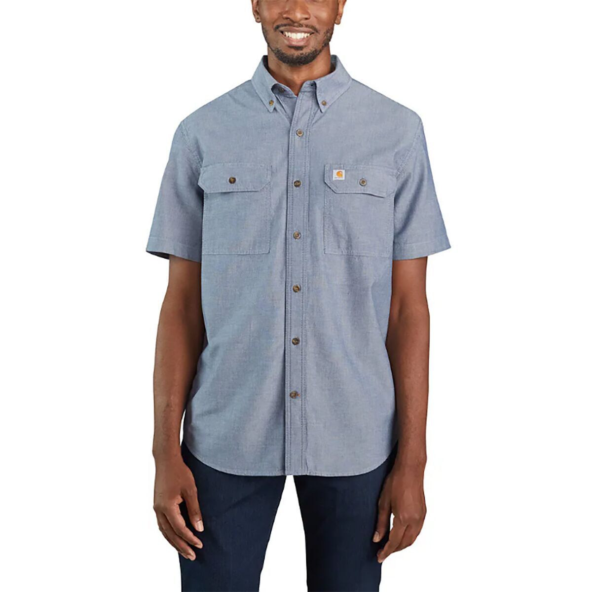 Carhartt TW369 Original Fit Shirt - Men's Denim Blue Chambray, XXL