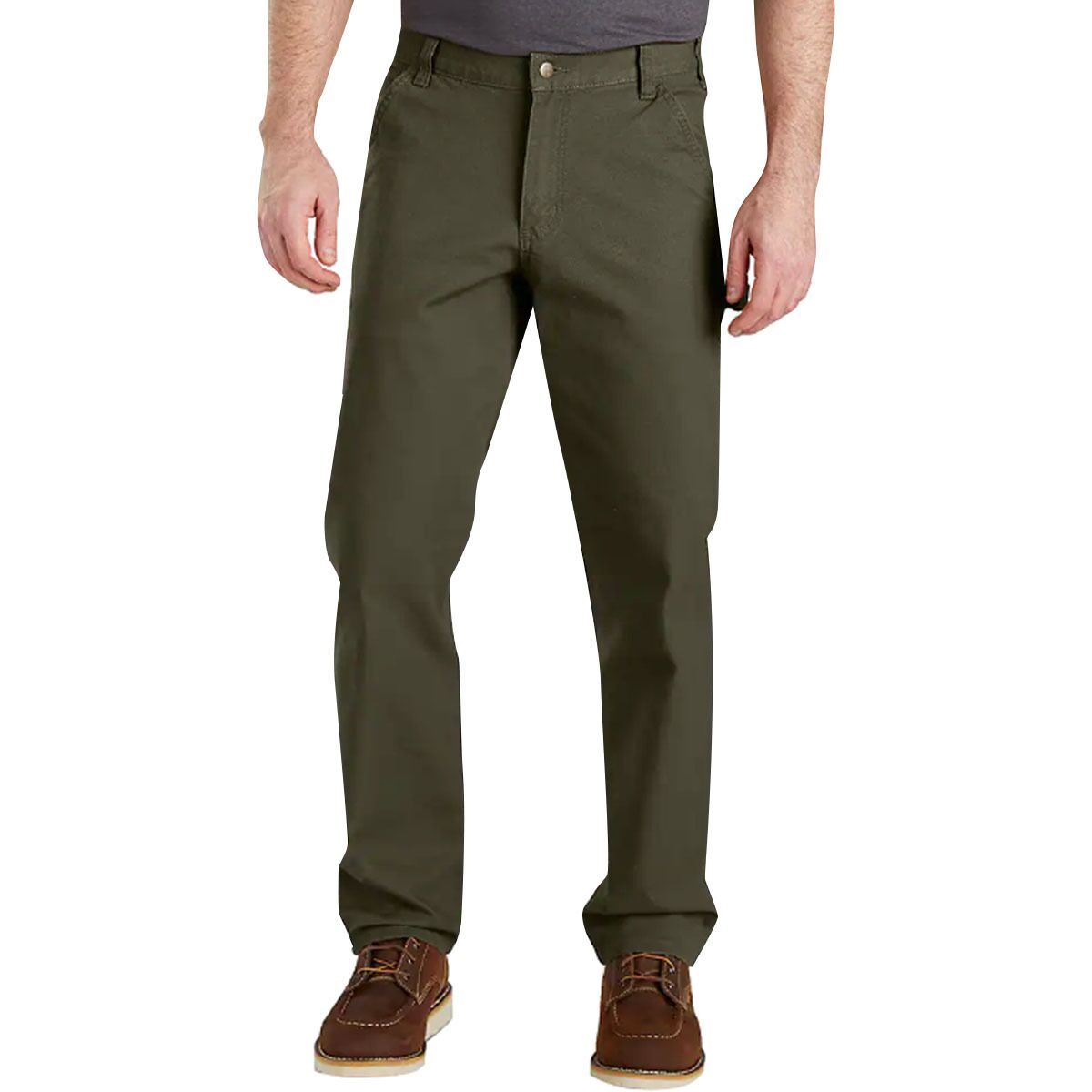 Image of Carhartt Relaxed Straight Rugged Flex Duck Dungaree - Men's Moss, 32x30