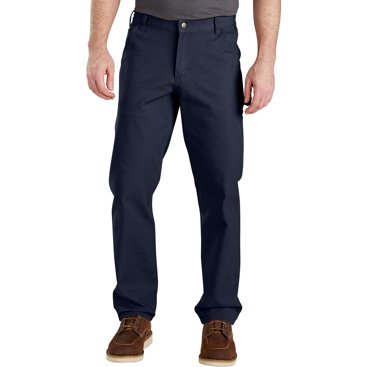 Image of Carhartt Relaxed Straight Rugged Flex Duck Dungaree - Men's Navy, 30x30