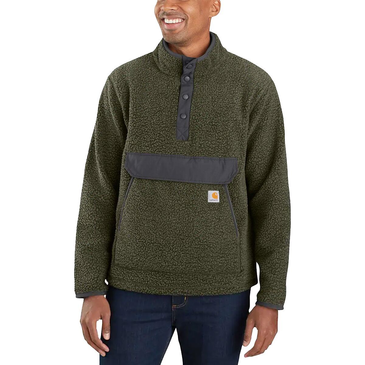 Carhartt Relaxed Fit Fleece Snap Front Jacket - Men's