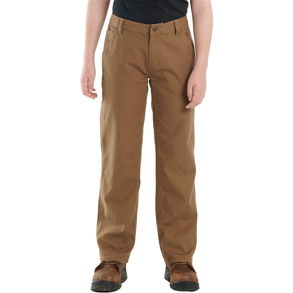 Carhartt Rugged Flex Loose Fit Canvas Utility Pant - Boys' Canyon Brown, 10
