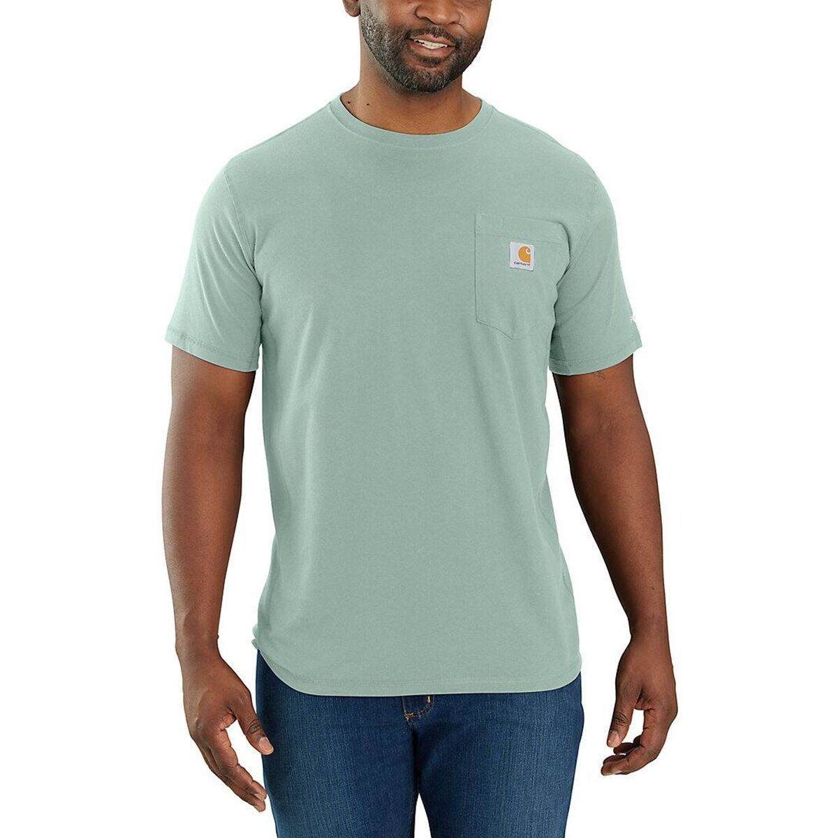 Carhartt Force Short-Sleeve Pocket T-Shirt - Men's Blue Surf, XXL