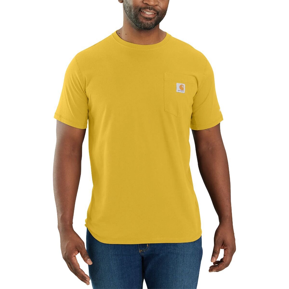 Carhartt Force Short-Sleeve Pocket T-Shirt - Men's Yellow Curry, S
