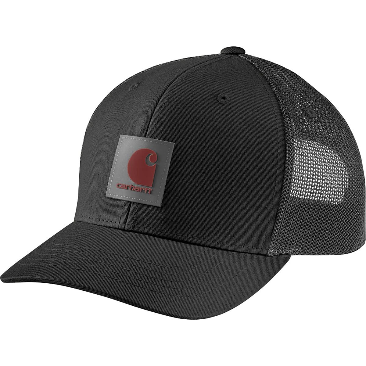 Image of Carhartt Rugged Flex Twill Mesh-Back Logo Patch Cap Black, One Size