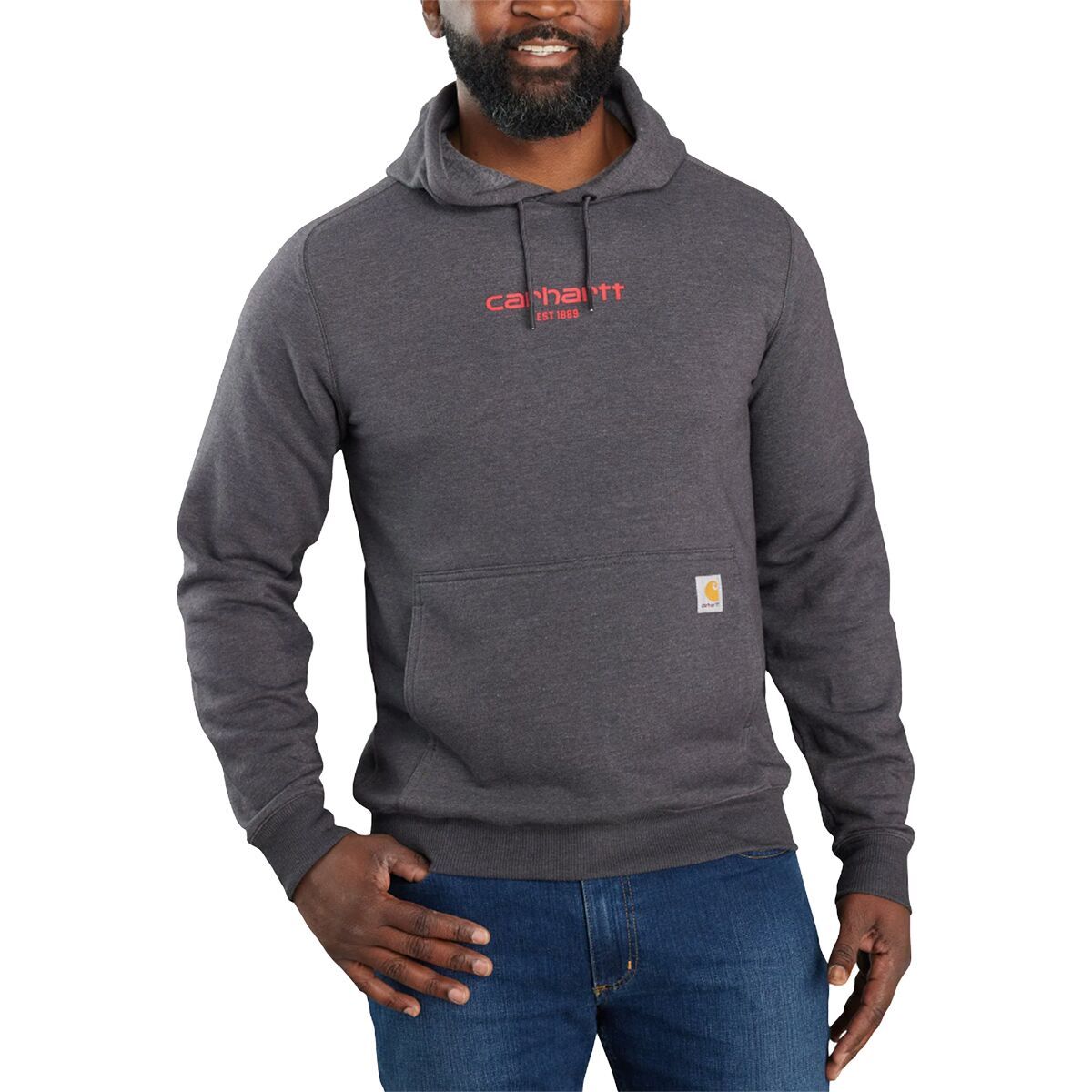 Carhartt Force Relaxed Fit LW Logo Graphic Sweatshirt - Men's Asphalt Heather, M