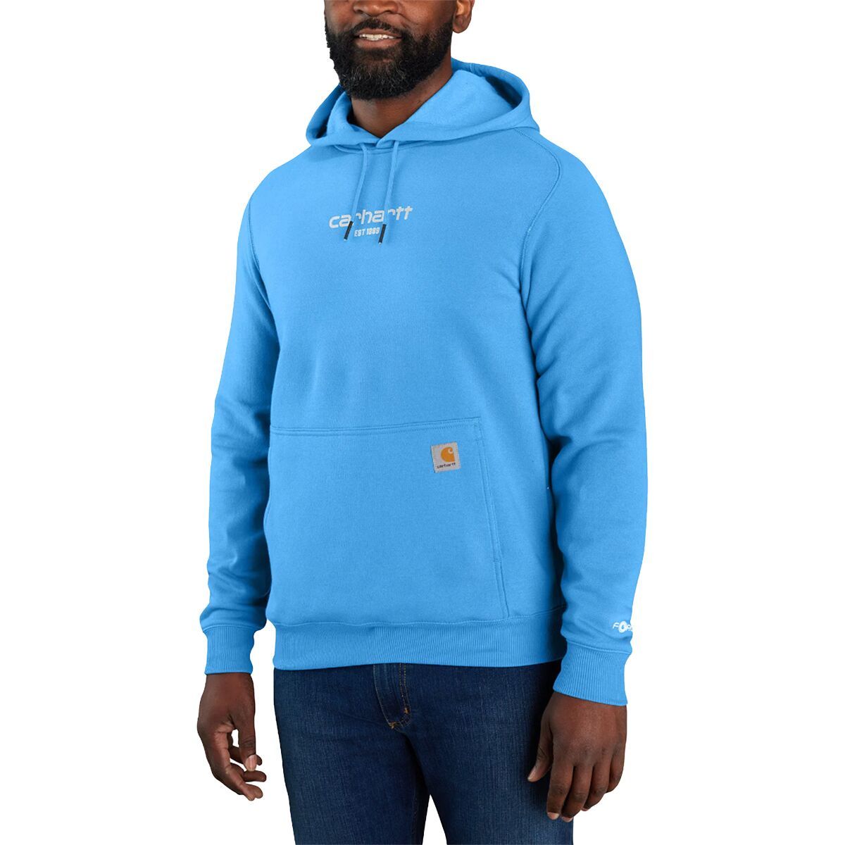 Carhartt Force Relaxed Fit LW Logo Graphic Sweatshirt - Men's Azure Blue, S