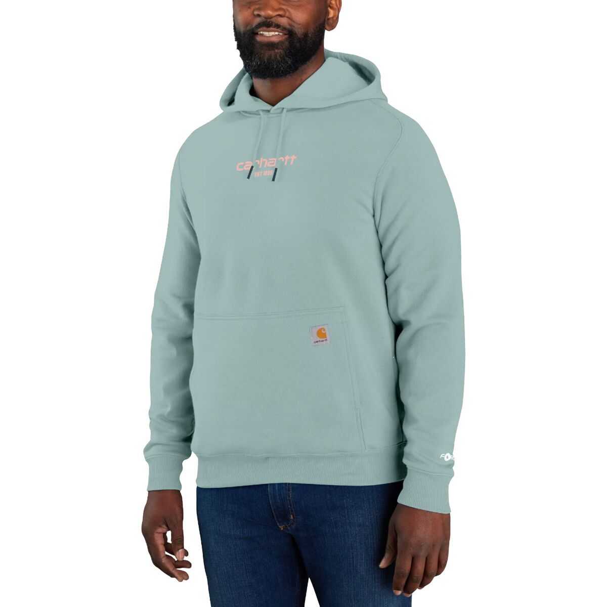 Carhartt Force Relaxed Fit LW Logo Graphic Sweatshirt - Men's Blue Surf, S