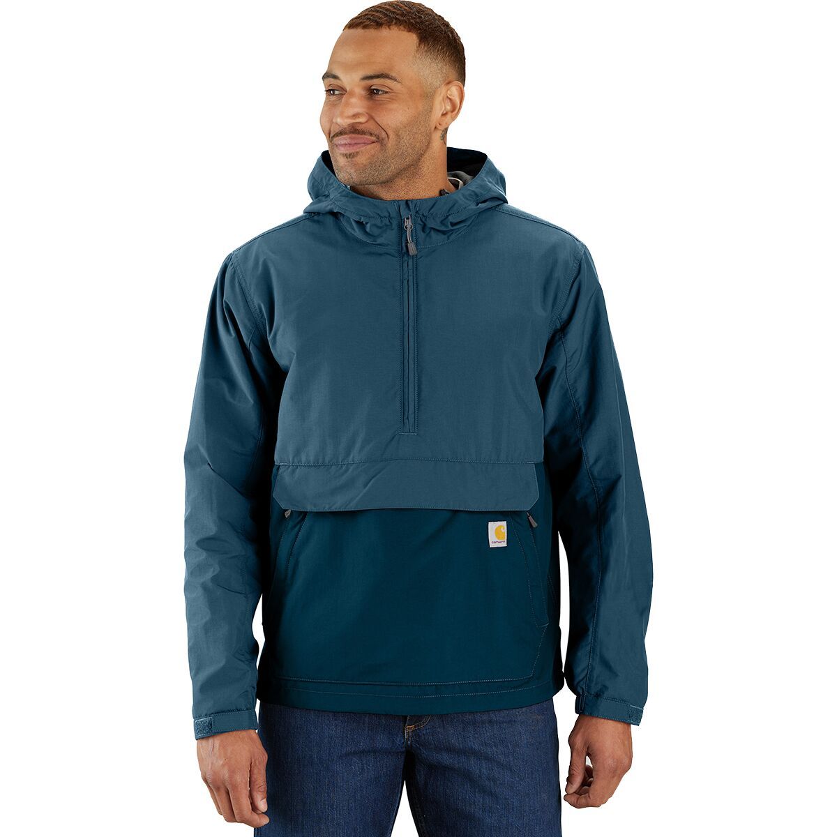 Carhartt RD Loose Fit LW Packable Anorak - Men's Storm Blue/Dark Storm Blue, L