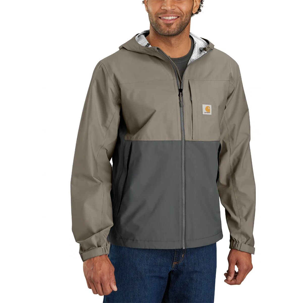 Image of Carhartt Storm Defender Relaxed Fit LW Packable Jacket - Men's Desert/Gravel, XXL
