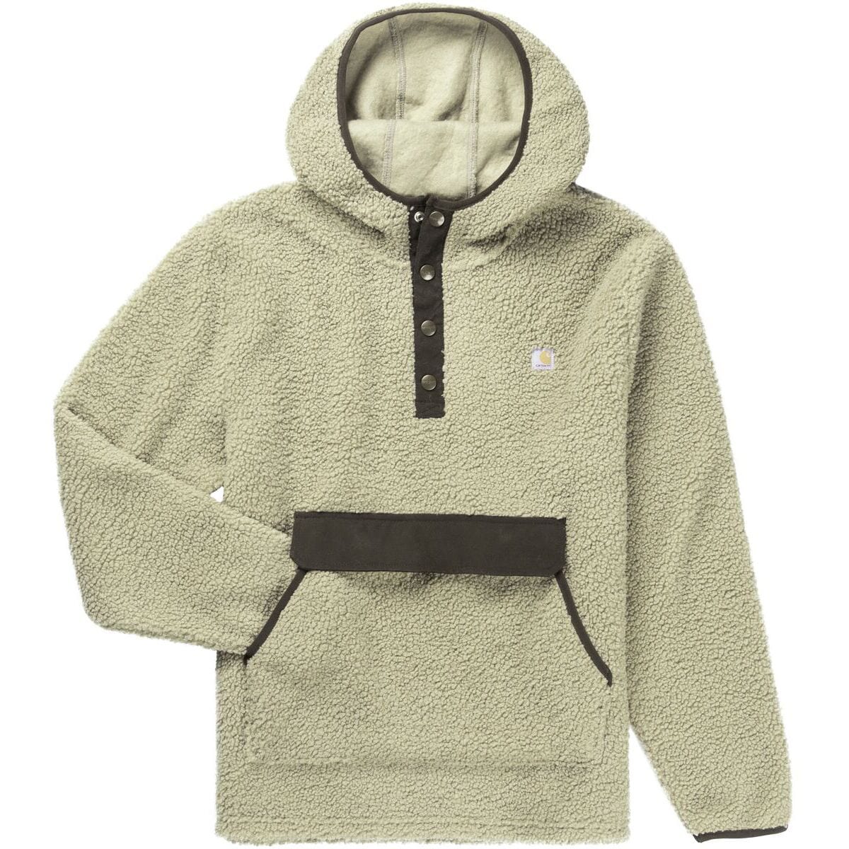 Boys' Long-Sleeve Fleece Hooded Half-Snap Sweatshirt