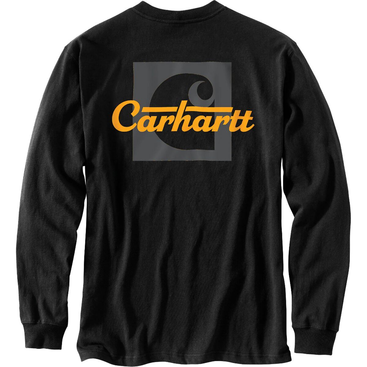 Carhartt Loose HW Long-Sleeve Pocket Script Graphic T-Shirt - Men's Black, M