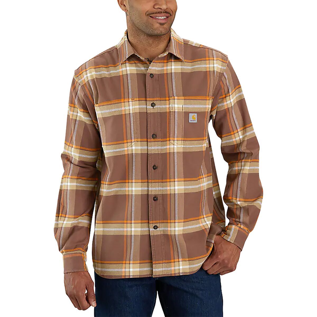 Carhartt Rugged Flex RF MW Flannel Long-Sleeve Plaid Shirt - Men's Chestnut, XL