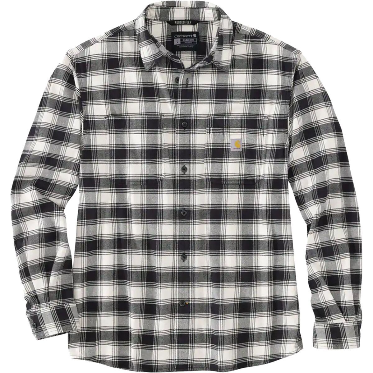 Carhartt Rugged Flex RF MW Flannel Long-Sleeve Plaid Shirt - Men's Malt, M