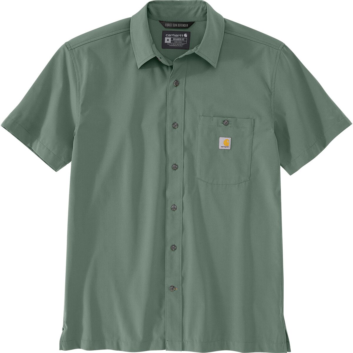 Image of Carhartt Force Sun Defender Relaxed Fit Lightweight Shirt - Men's Green Slate, S