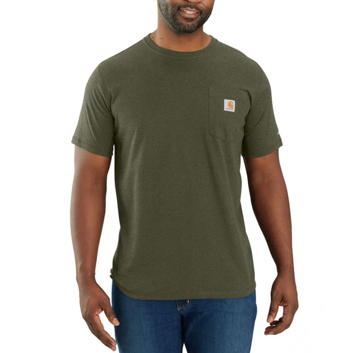 Image of Carhartt Force Relaxed Fit MW Pocket T-Shirt - Men's Basil Heather, S