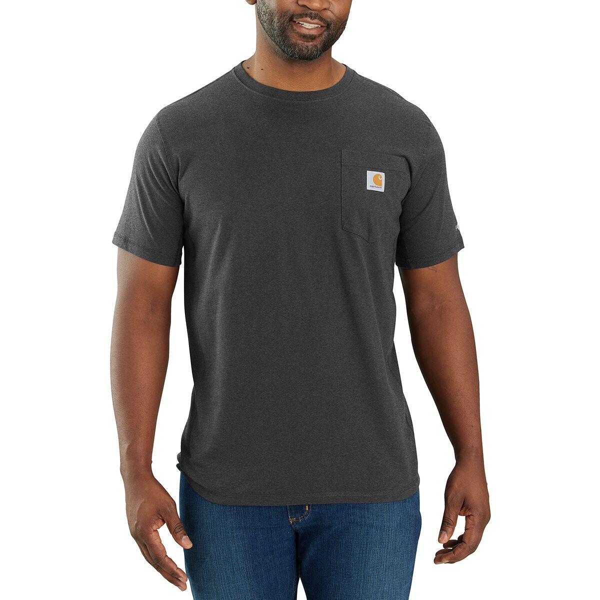 Image of Carhartt Force Relaxed Fit MW Pocket T-Shirt - Men's Carbon Heather, XL