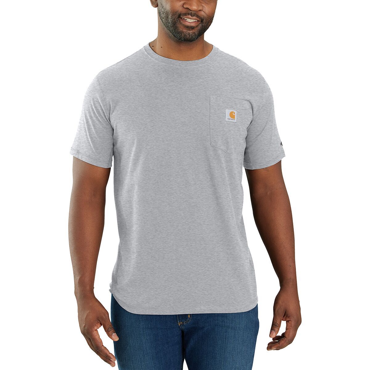 Image of Carhartt Force Relaxed Fit MW Pocket T-Shirt - Men's Heather Grey, XXL
