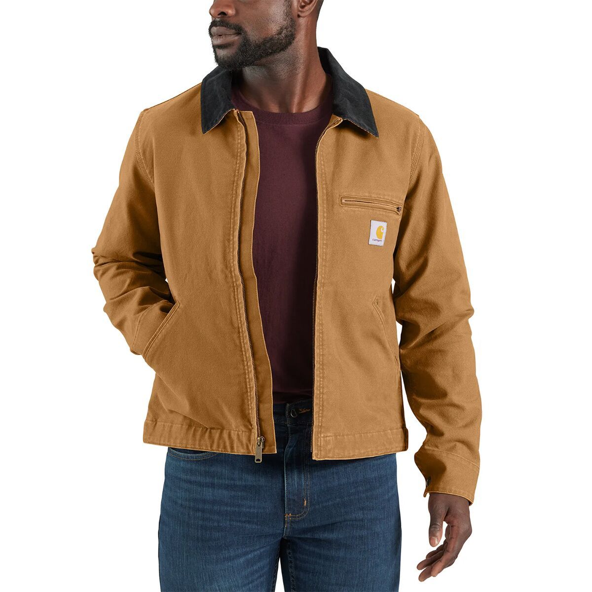 Carhartt Rugged Flex Relaxed Fit Duck Detroit Jacket - Men's Carhartt Brown, XXL