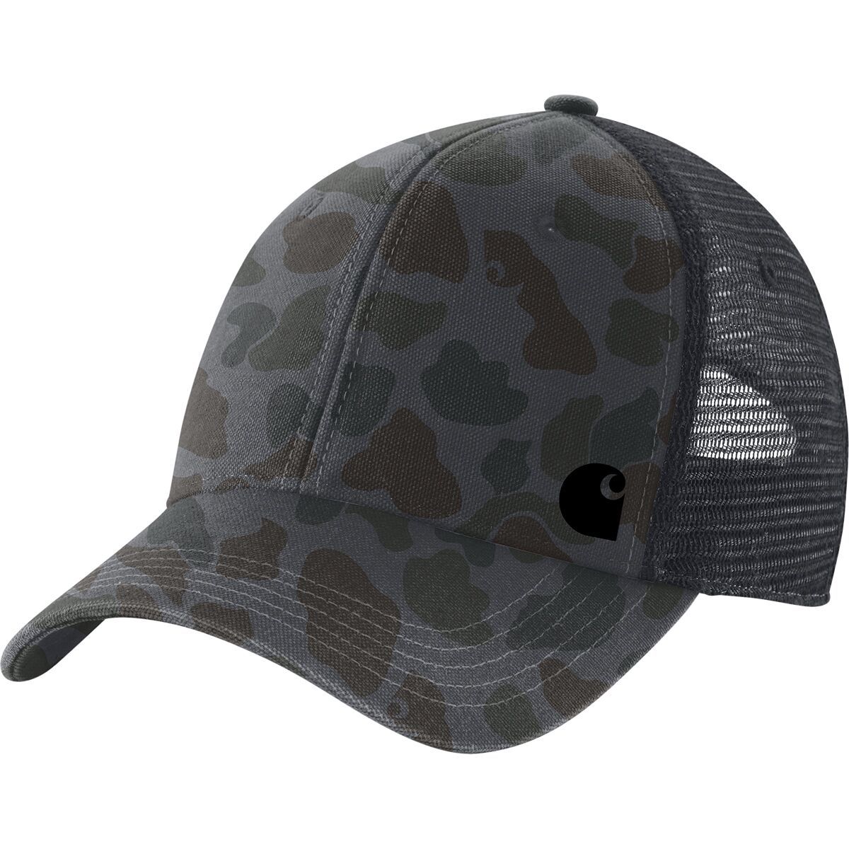 Image of Carhartt Canvas Mesh-Back Camo Cap Shadow Signature Camo, One Size