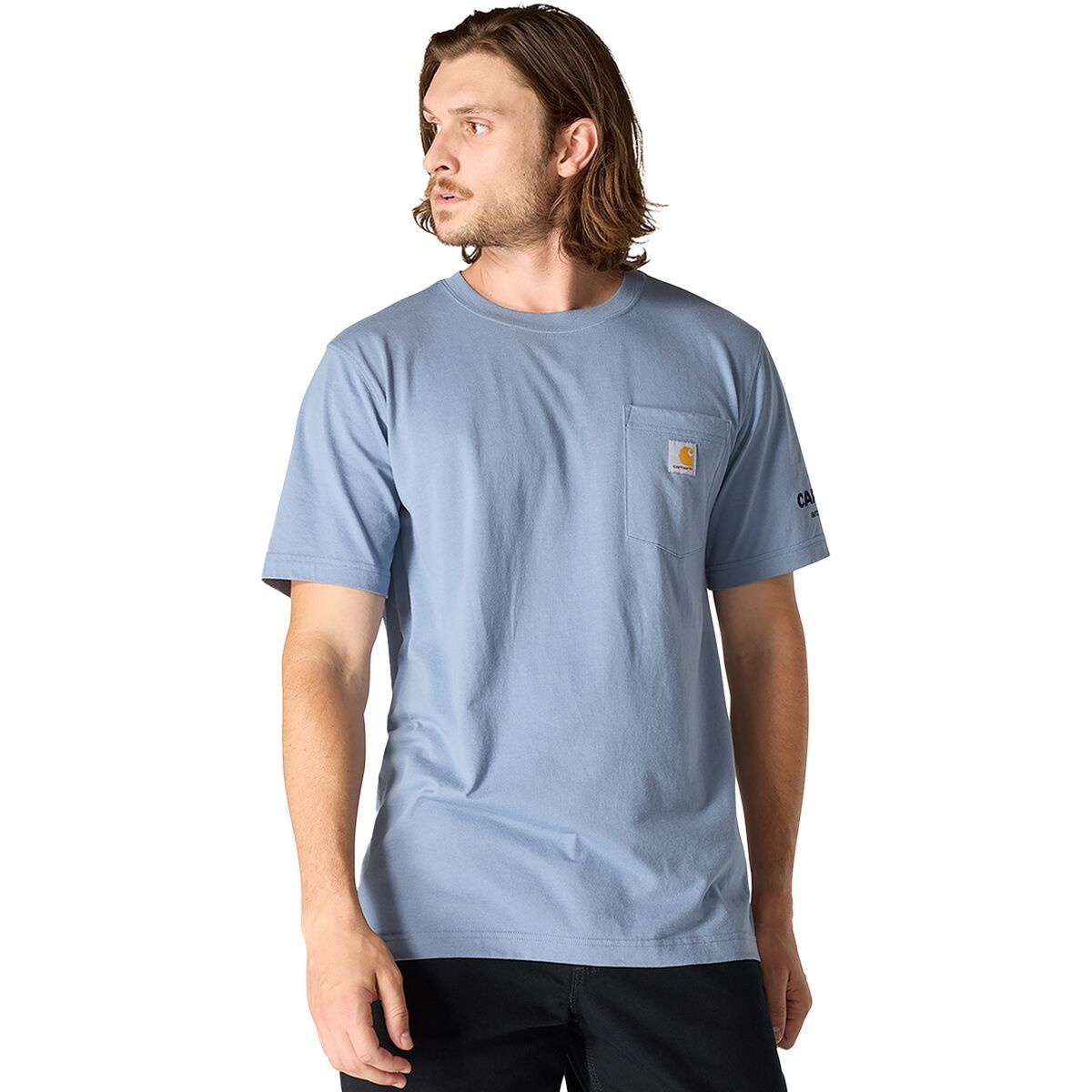 Image of Carhartt Relaxed LW Pocket SS Streetcar Graphic T-Shirt - Men's Light Faded Navy, S