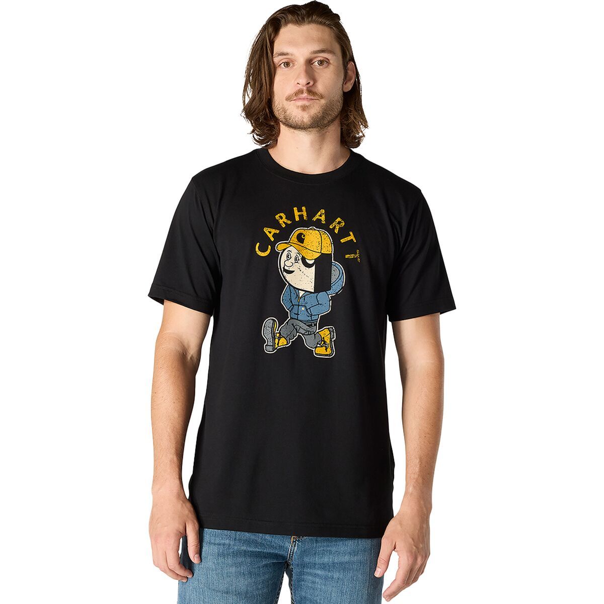 Image of Carhartt Relaxed Lightweight SS Active Jac Graphic T-Shirt - Men's Black, M