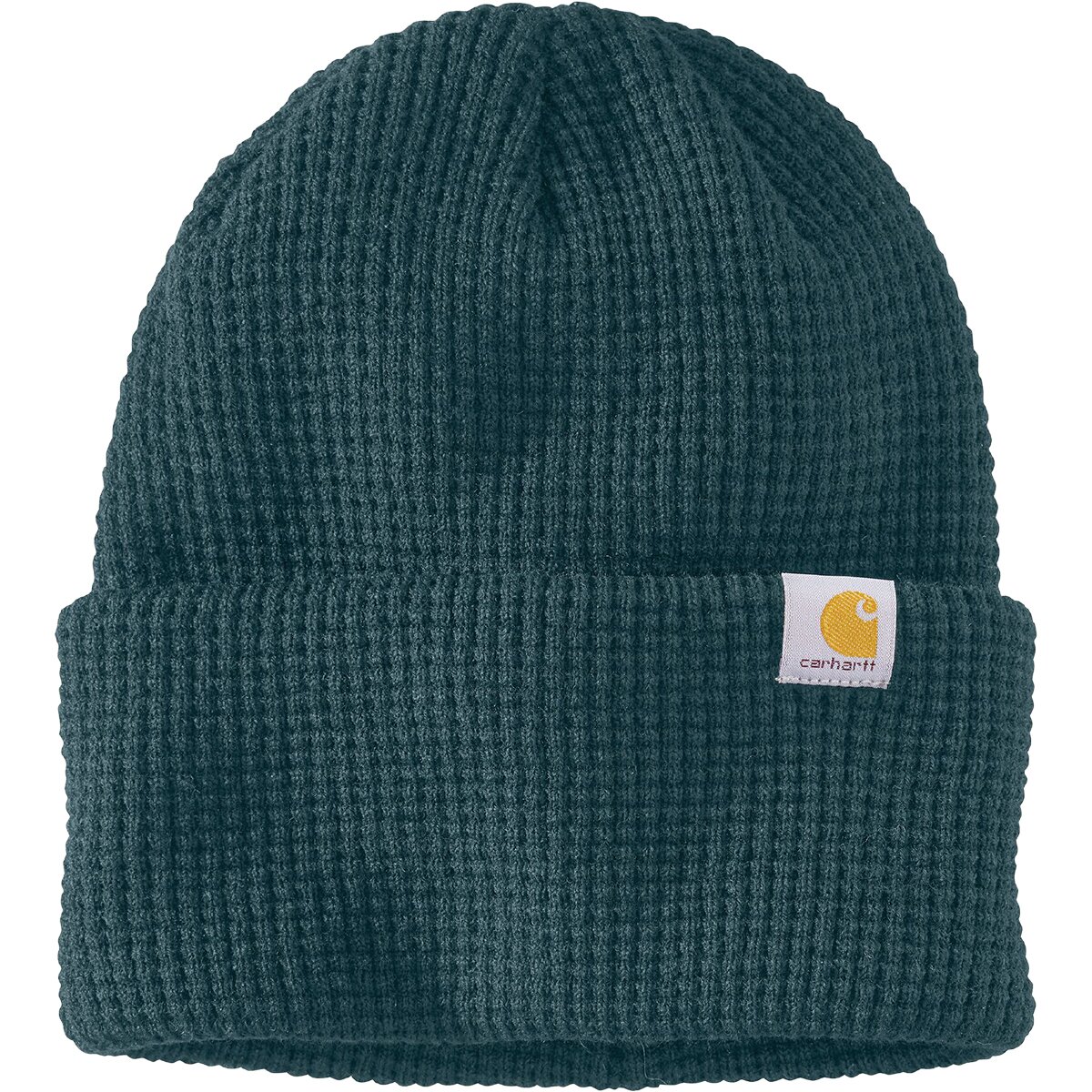 Image of Carhartt Knit Waffle Beanie Dark Harbor Teal, One Size