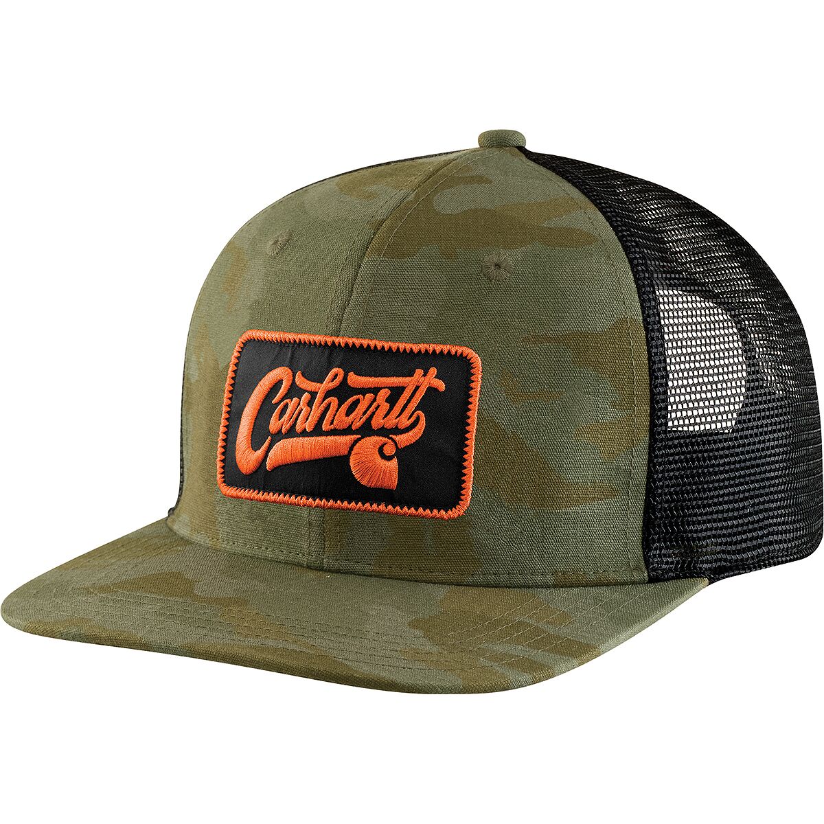 Image of Carhartt Ripstop Mesh-Back Camo Cap Army Green Camo, One Size