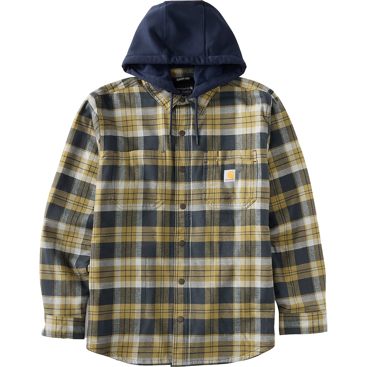 Image of Carhartt Hamilton Plaid Shirt Jacket - Men's Blue Cove, S