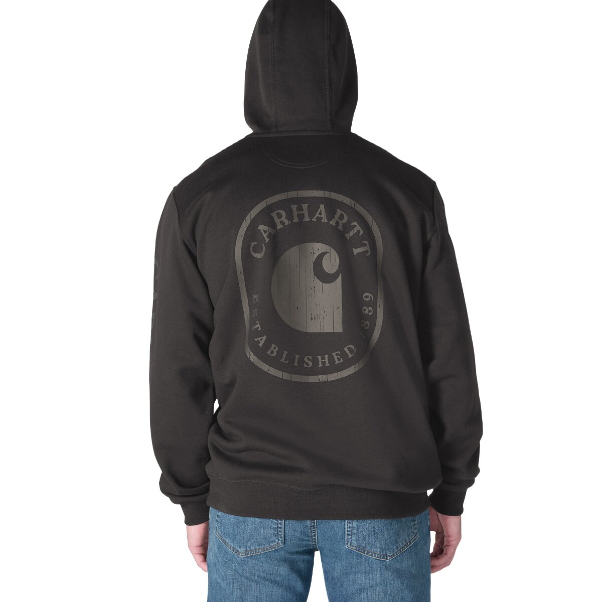 Image of Carhartt Paxton 1889 Graphic Sweatshirt - Men's Black, L