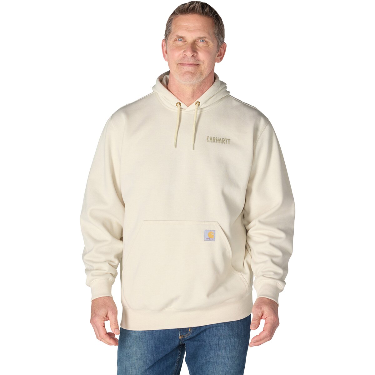Image of Carhartt Paxton Logo Graphic Sweatshirt - Men's Malt, S